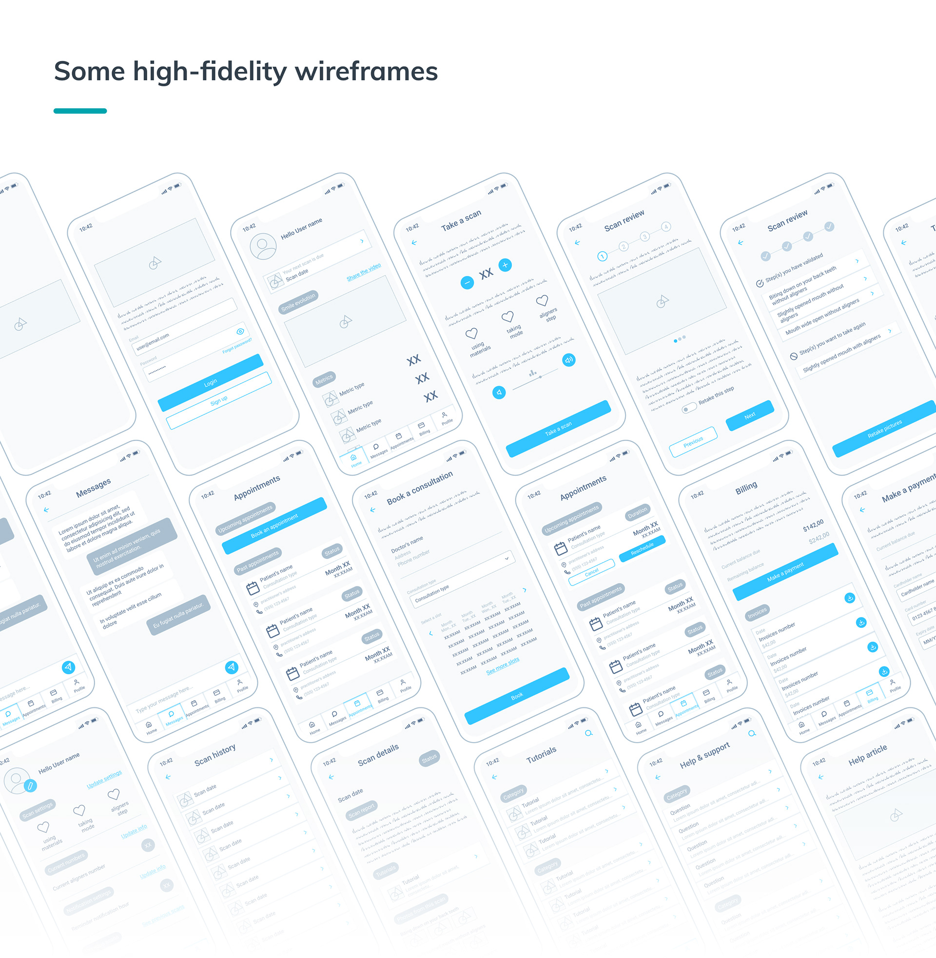 Dental Monitoring - Wireframes